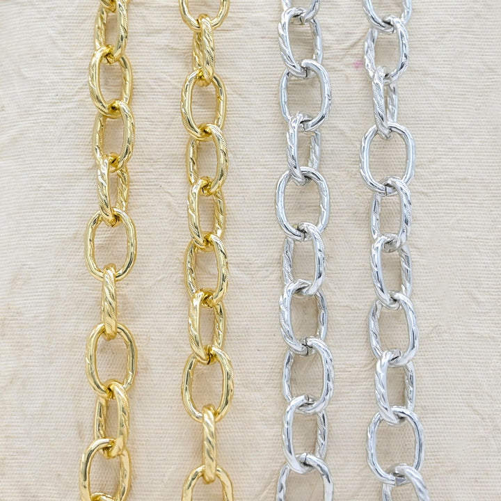 Aluminium Chain | Size : W-15mm H-22mm | 1mtr | JT-19-35-6