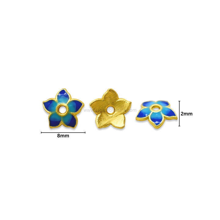 Designeer Meenakari Beads Cap | Size : 8mm | Qty : 50pcs | MK42