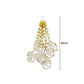 White Petal & Gold Bead Tassels | Size : 80mm | Qty : 10pcs | T21