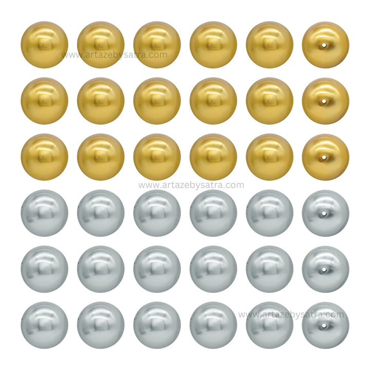 2 Hole Round Shape Matt Plastic Beads