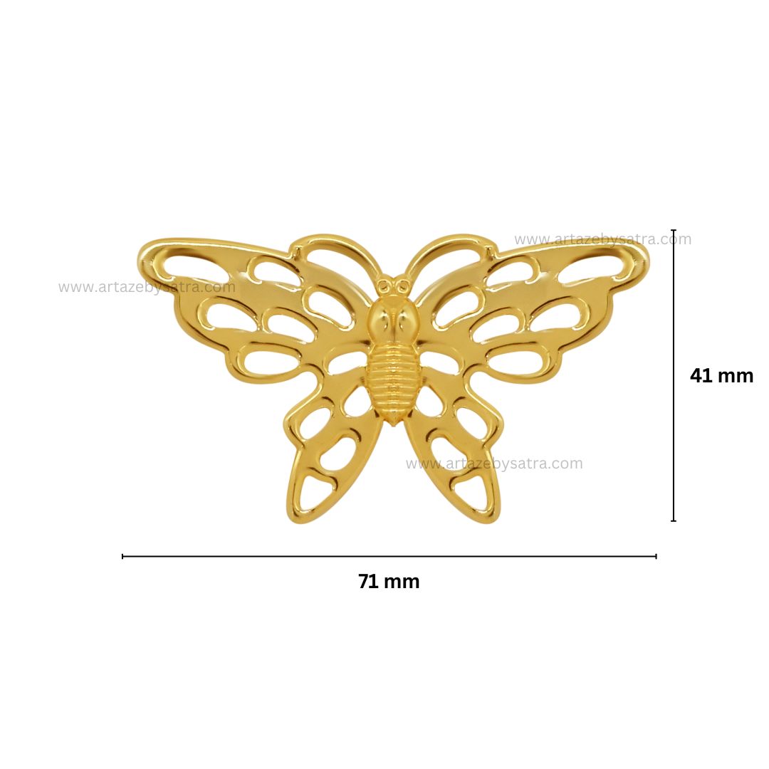 Butterfly Metal Art | Size : 41mm | 20pcs | F-6-14 | MA10