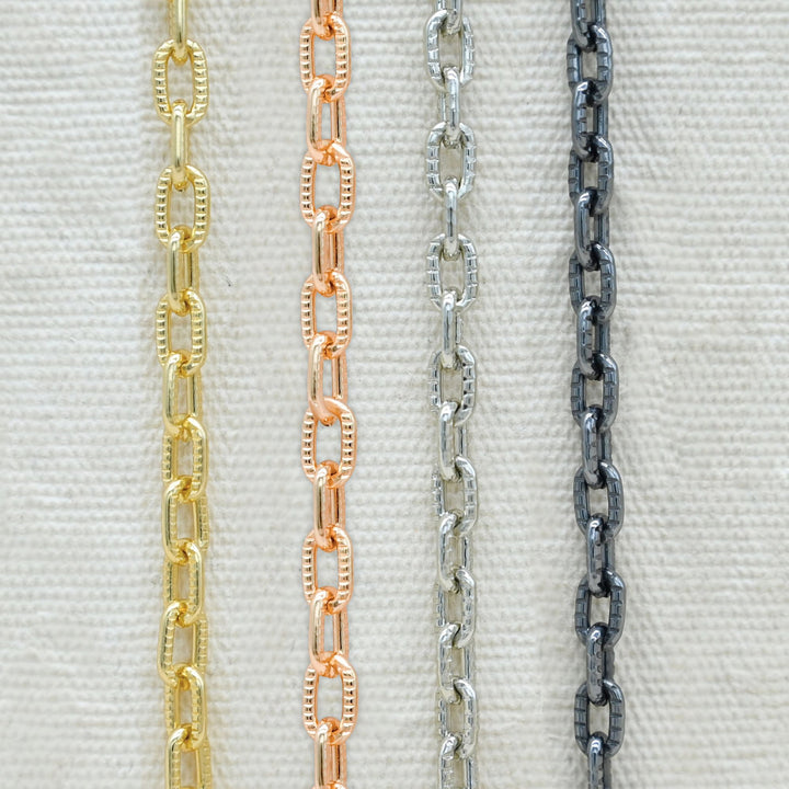 Aluminium Chain | Size : W-4mm H-7mm | Qty : 1mtr | JT-19-35-43