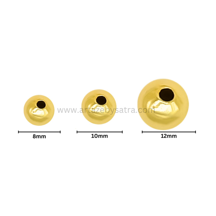 Golden CCB Plastic Beads High Quality | Qty : 50pcs