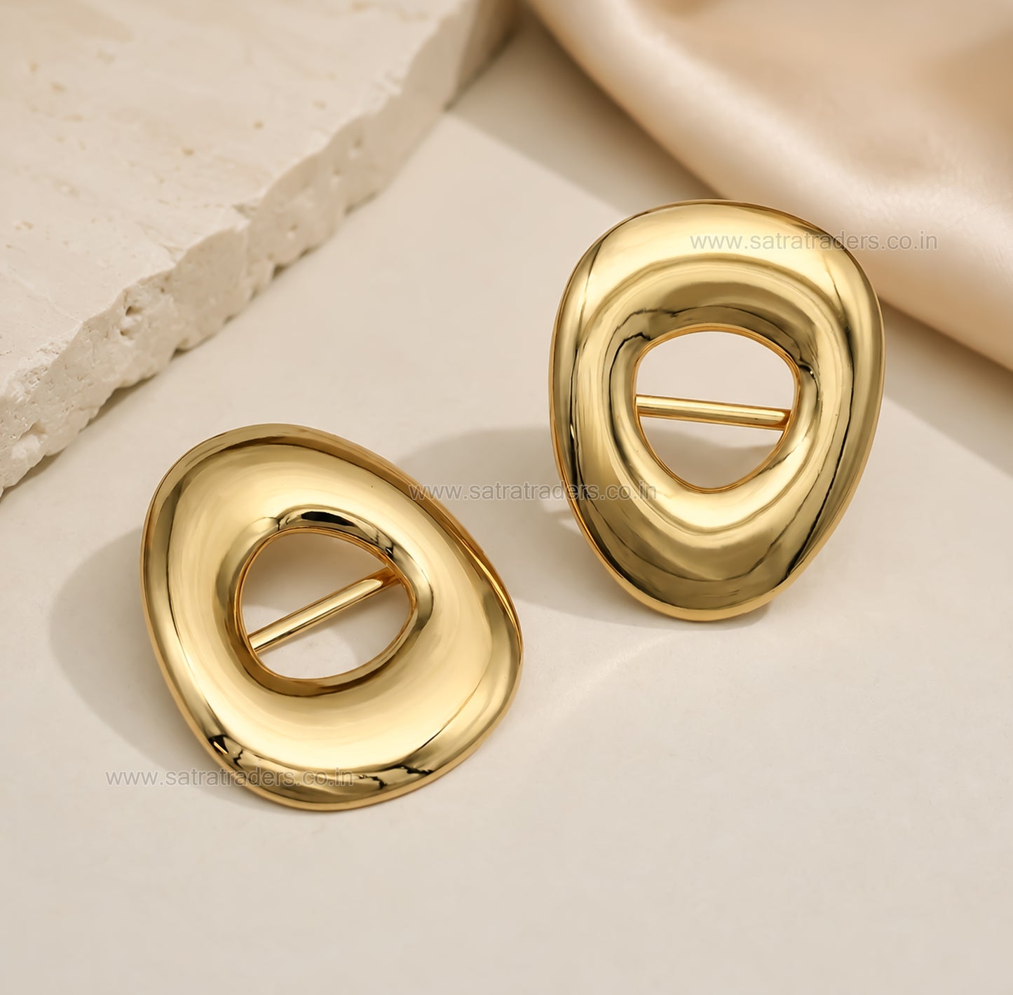 Molten Asymmetrical Scarf Ring | Qty : 2pcs
