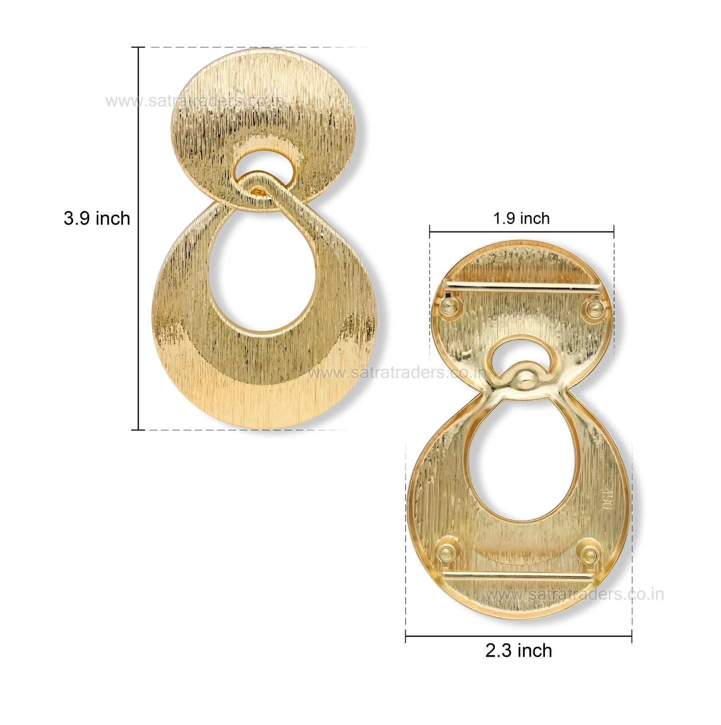Textured Double-Drop Buckle | Qty : 2pcs