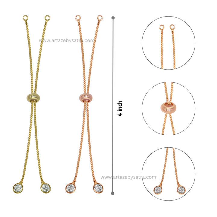 Bracelet Adjustable Slider | Size : 4inch | Qty : 10pcs | B02