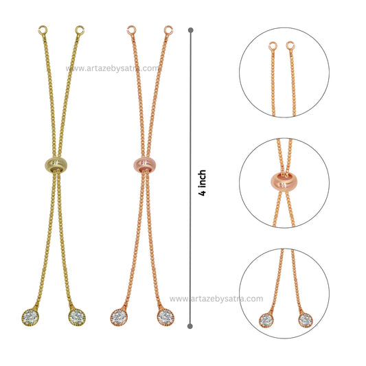 Stone Bracelet  Adjustable Slider | Size : 4inch | Qty : 10pcs | B02