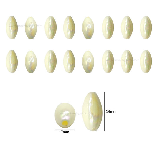 Oval Shape Plastic Rainbow Beads | Size : 14mm | PB23