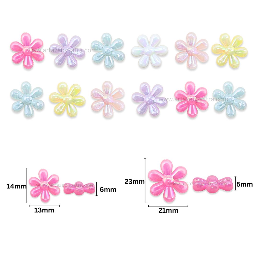 Shiny Pastel Daisy Beads