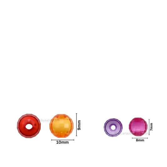 Multicolor Translucent Round Plastic Beads | PB16
