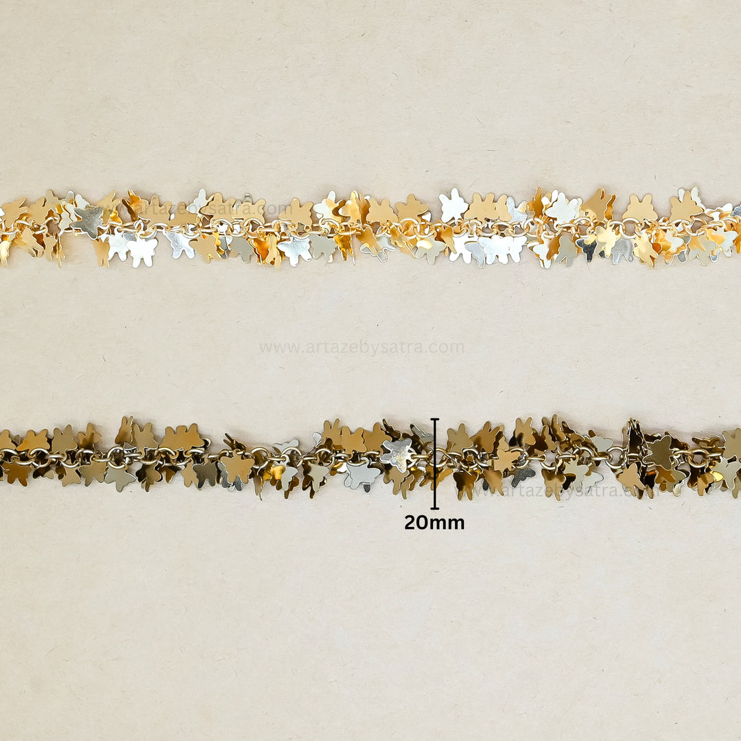 Butterfly Shape Iron Chain | Size : 20mm | Qty : 1mtr | IC16