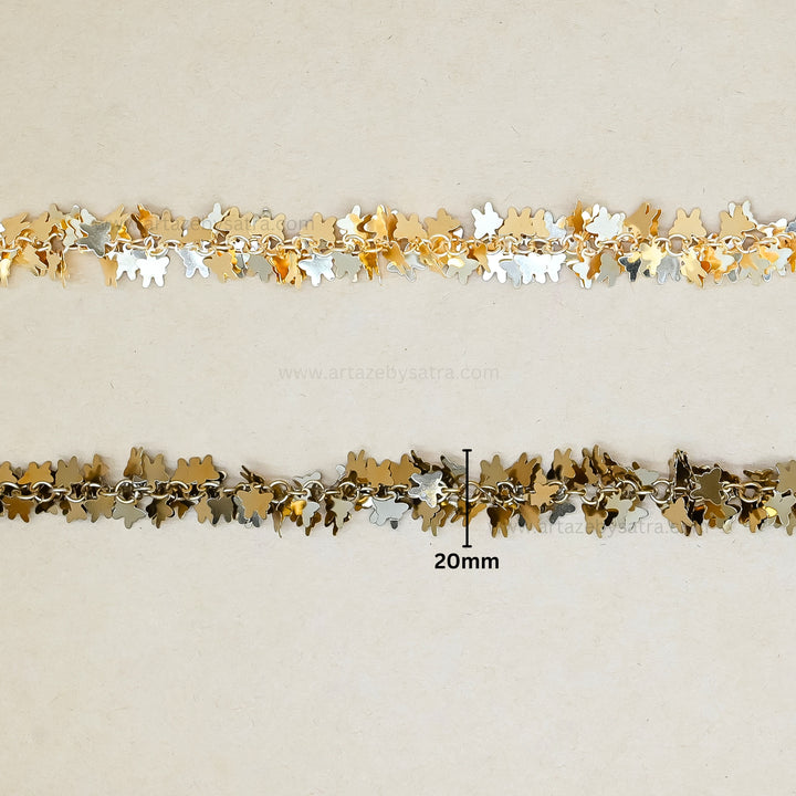 Butterfly Shape Iron Chain | Size : 20mm | Qty : 1mtr | IC16