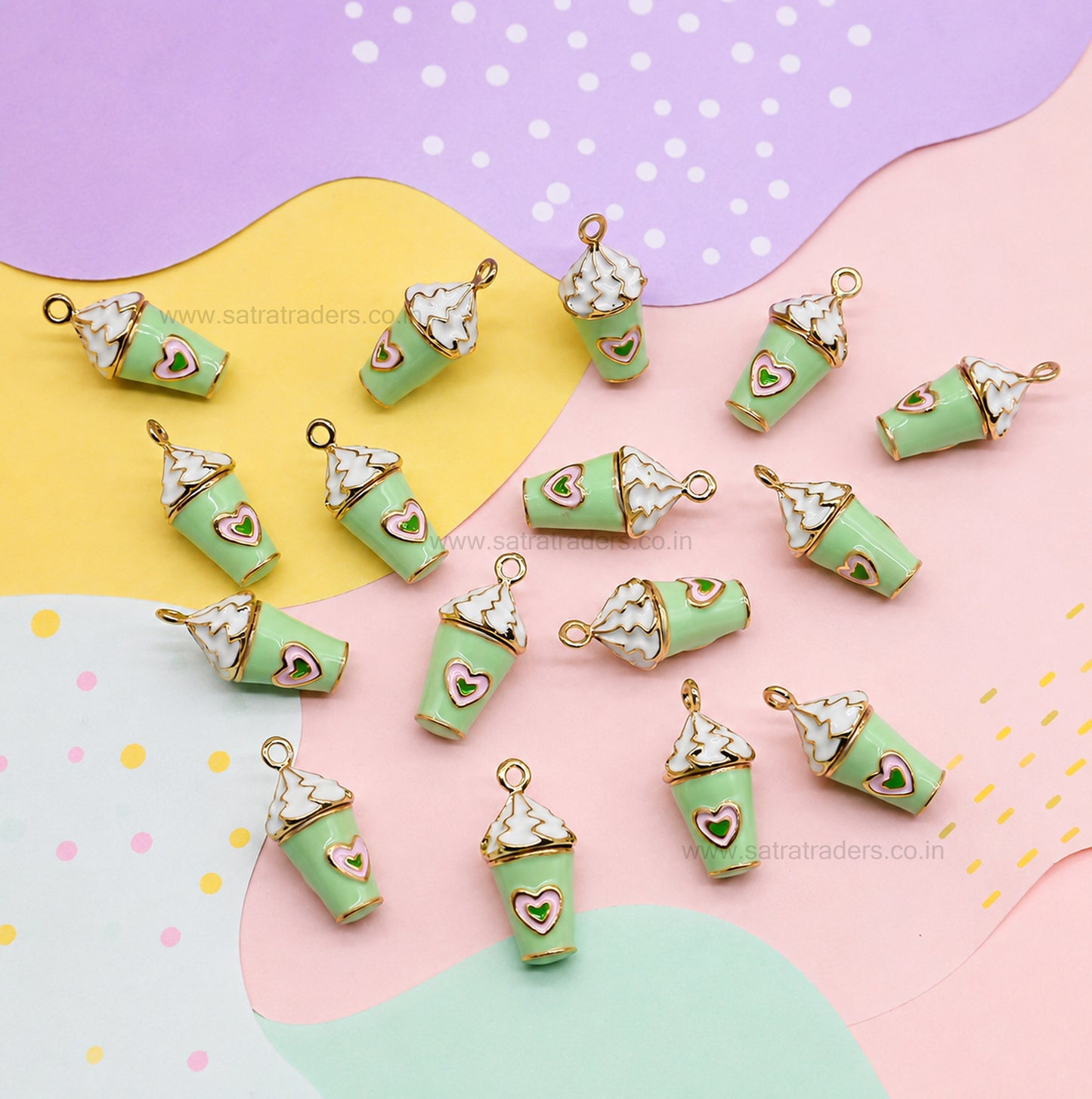 Coffee Cup Charm Pendant | Size : 20mm | Qty : 1pcs | CHE174