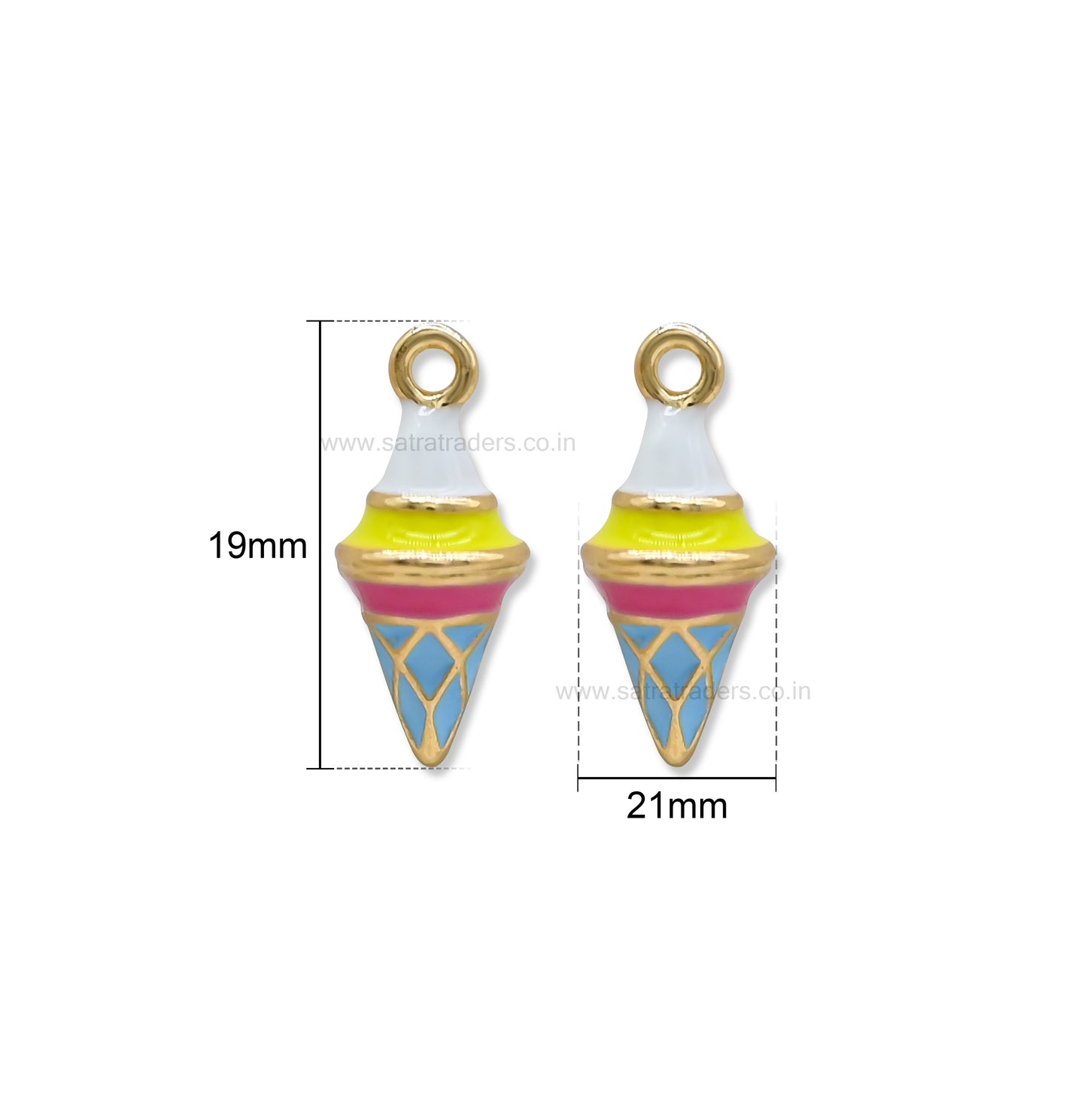 Spinning Top Charm Pendant | Size : 19mm | Qty : 1pc | CHE175