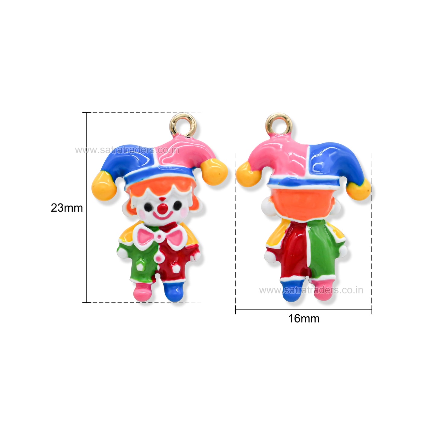 Joker Clown Charm Pendant | Size : 23mm | Qty : 1pc | CHE176