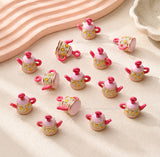 Pink Teapot Charm Pendant | Size : 15mm | Qty : 1pc | CHE178