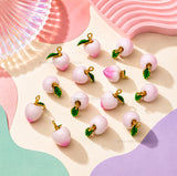 Peach Fruit Charm Pendant | Size : 16mm | Qty : 1pc | CHE197