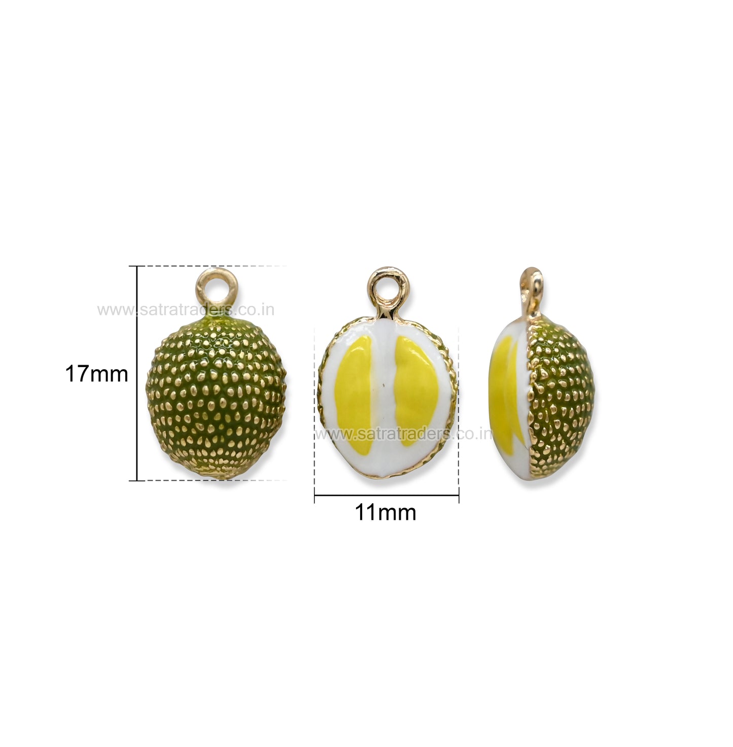 Jackfruit Fruit Charm Pendant | Size : 17mm | Qty : 1pc | CHE187