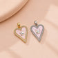 Pink Heart with Crystal Butterfly Anti-Tarnish Charm | Size : 25mm | Qty : 1pc |CHL183