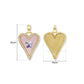 Pink Heart with Crystal Butterfly Anti-Tarnish Charm | Size : 25mm | Qty : 1pc |CHL183