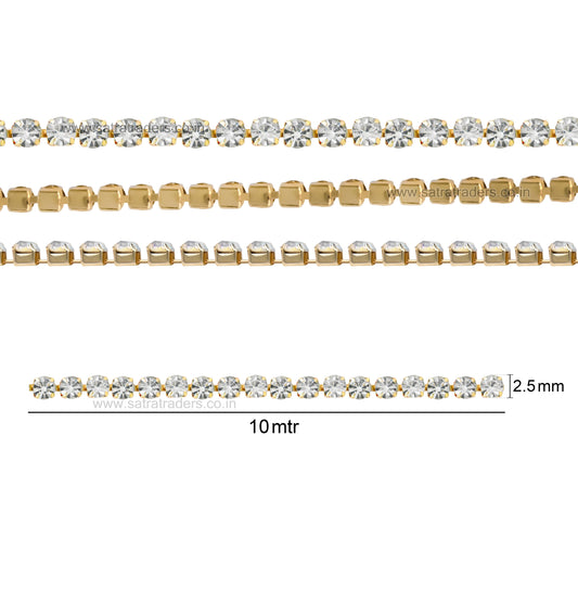 Elegant Crystal Rhinestone Chain | Qty : 10mtr | DC12