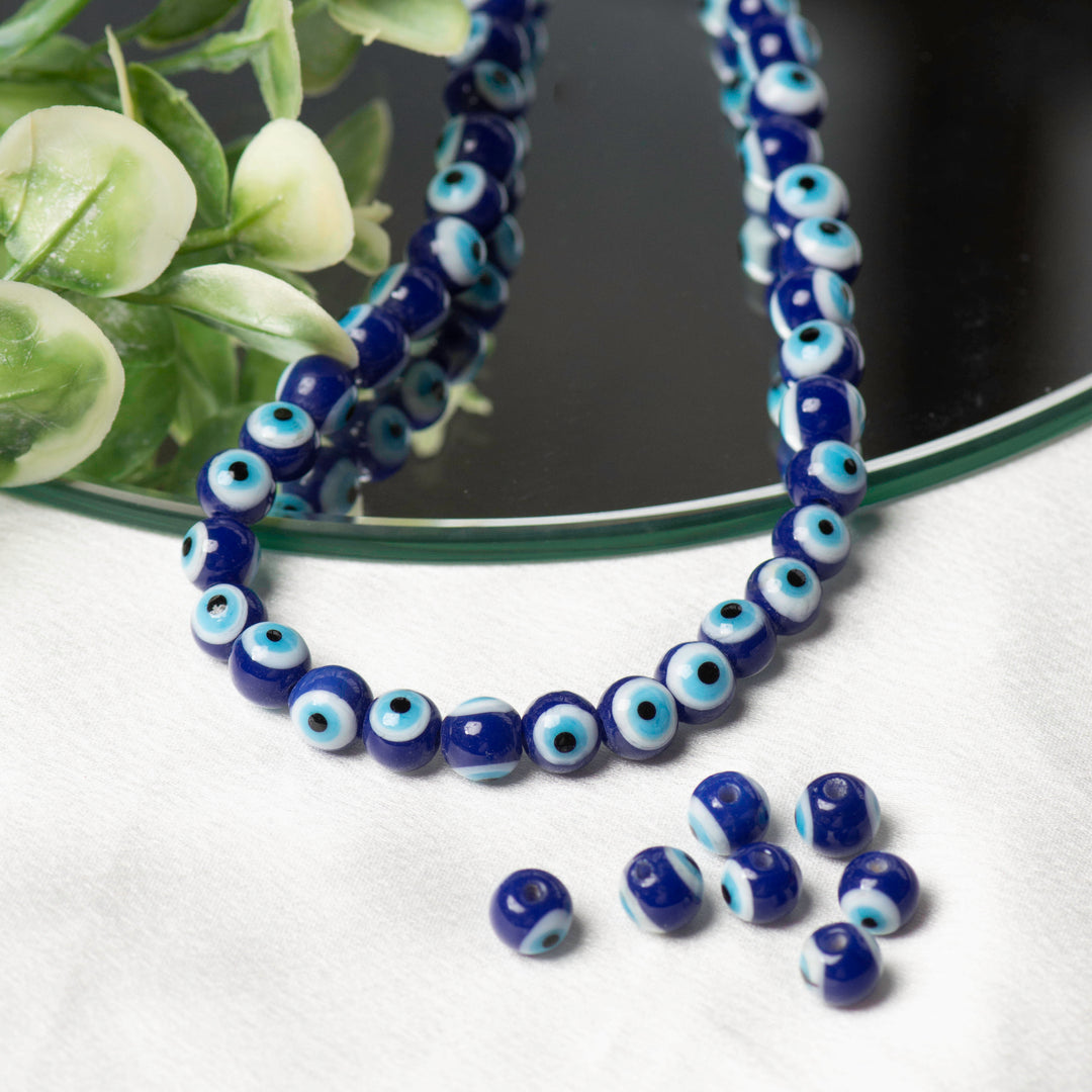 Evil Eye Glass Beads | 1 String | GB97