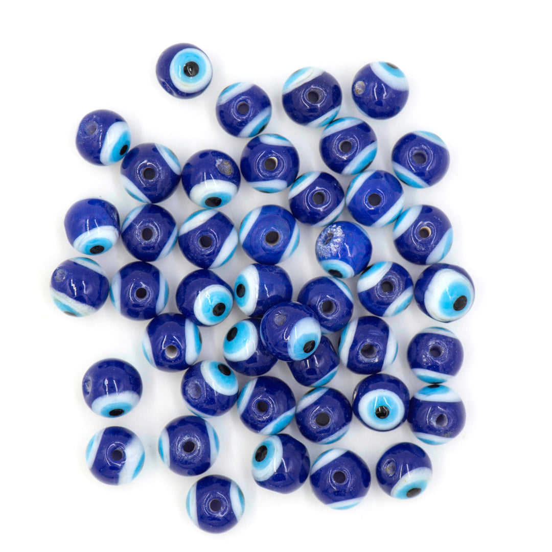 Evil Eye Glass Beads | 1 String | GB97