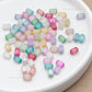 Assorted Textured Barrel Glass Beads | Size : 6mm*4mm | GB107
