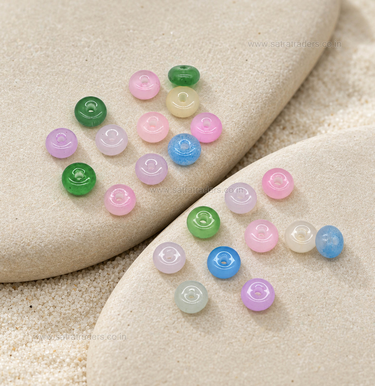 Assorted Rondelle Spacer Glass Beads | GB106