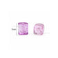 Assorted Crackle Glass Cube Beads | Size : 7mm | GB104