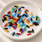 Assorted Capsule Spacer Glass Beads | Size : 12mm*4mm | GB102