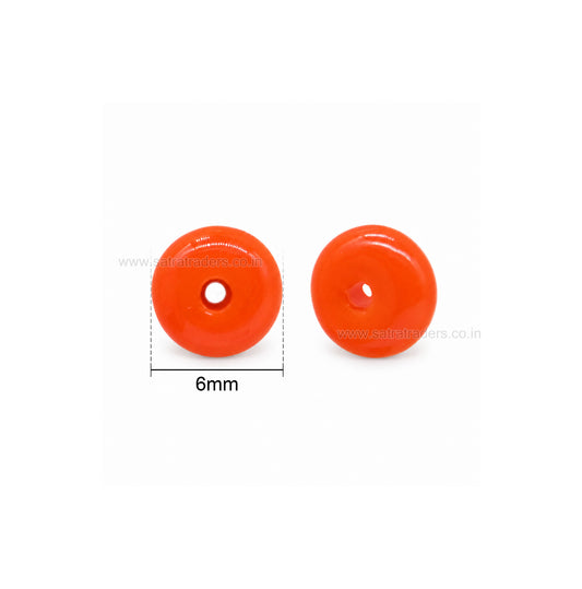 Assorted wheel spacer Glass Beads | Size : 6mm | GB100