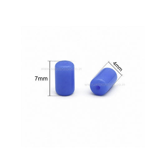 Assorted Cylindrical shape Glass Beads | Size : 7mm*4mm | GB99