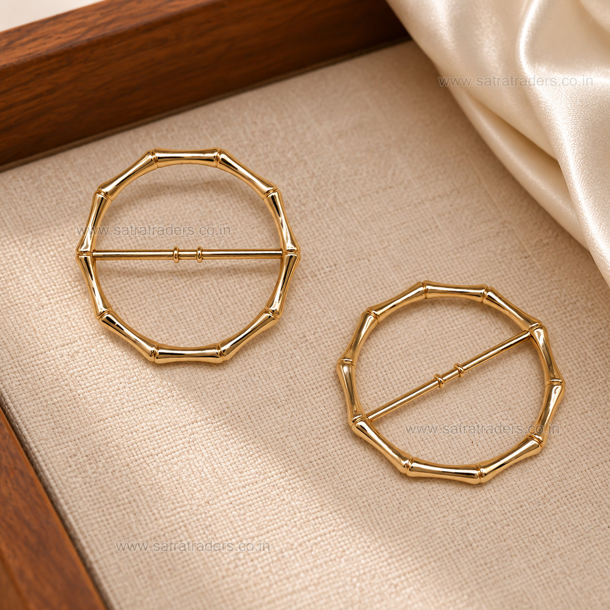 Circular Slide Ring Scarf Clasp & Garment Buckle | Qty : 2pcs