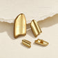 Matte Gold Irregular Asymmetric Metal Shank Buttons with Loop