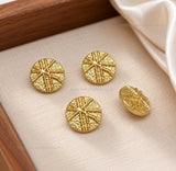 Textured Sunburst Shank Buttons with Loop | Size : 15mm | Qty : 6pcs