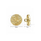 Textured Sunburst Shank Buttons with Loop | Size : 15mm | Qty : 6pcs