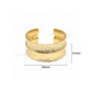 Double-Ridge Hammered Brass Kada | 1pc | K129