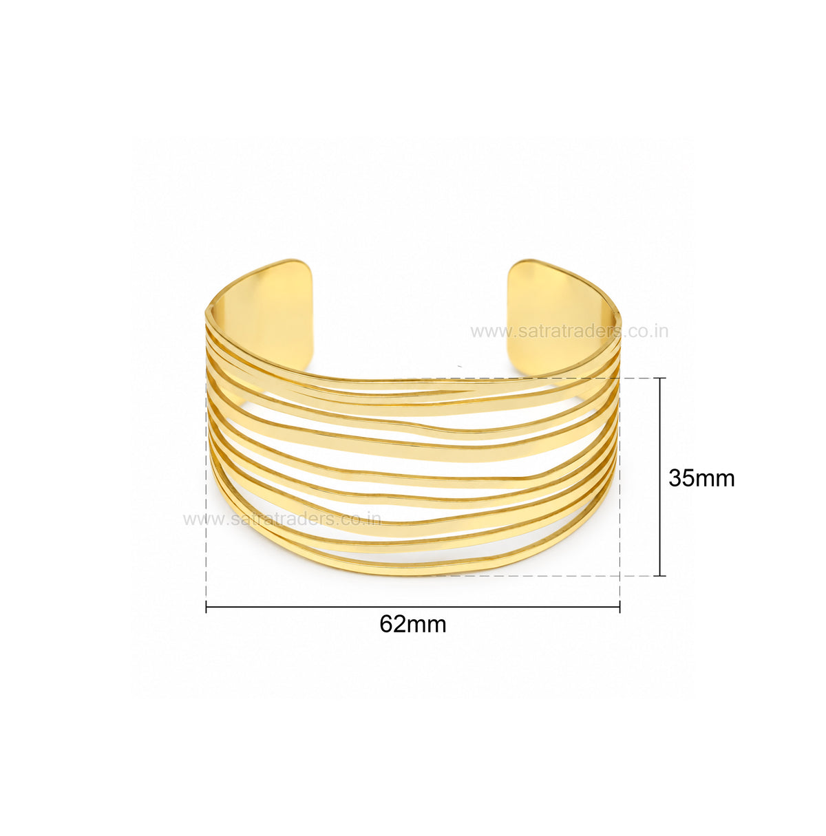 Multi-Row Layered Brass Kada | 1pc | K130