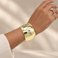 Wide Domed Hammered Brass Kada | 1pc | K131
