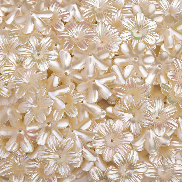 Flower Hair Accessories Single Hole | Size : 23mm | Qty : 25pcs | HA27