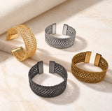 Mesh Woven Wire MS Iron Kada | 1pc | K102