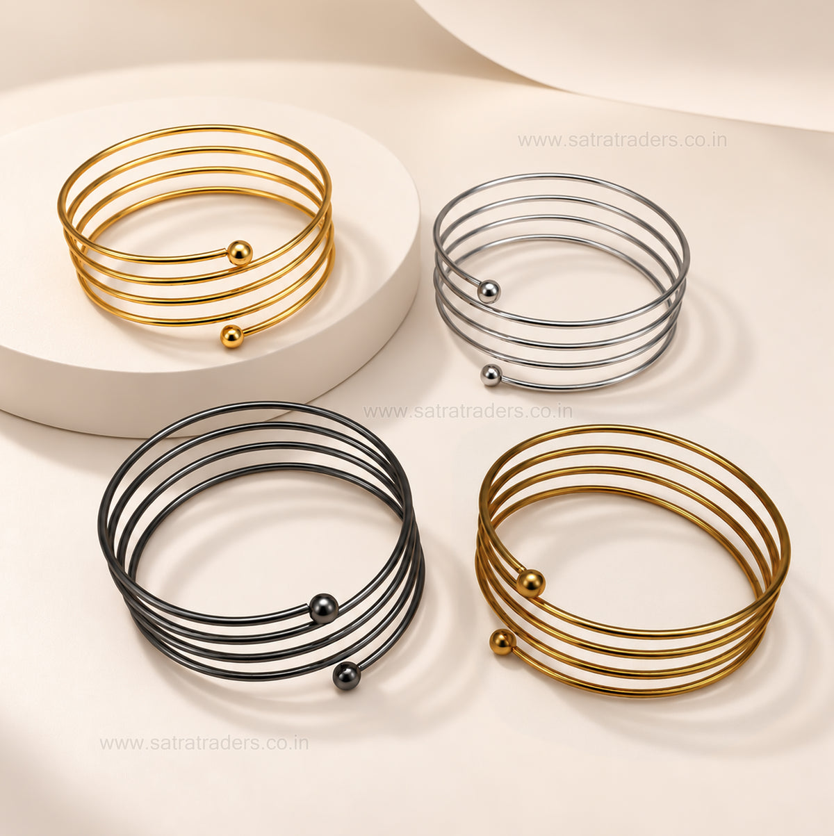 Multi-Layer Spiral Coil MS Iron Kada | 1pc | K02