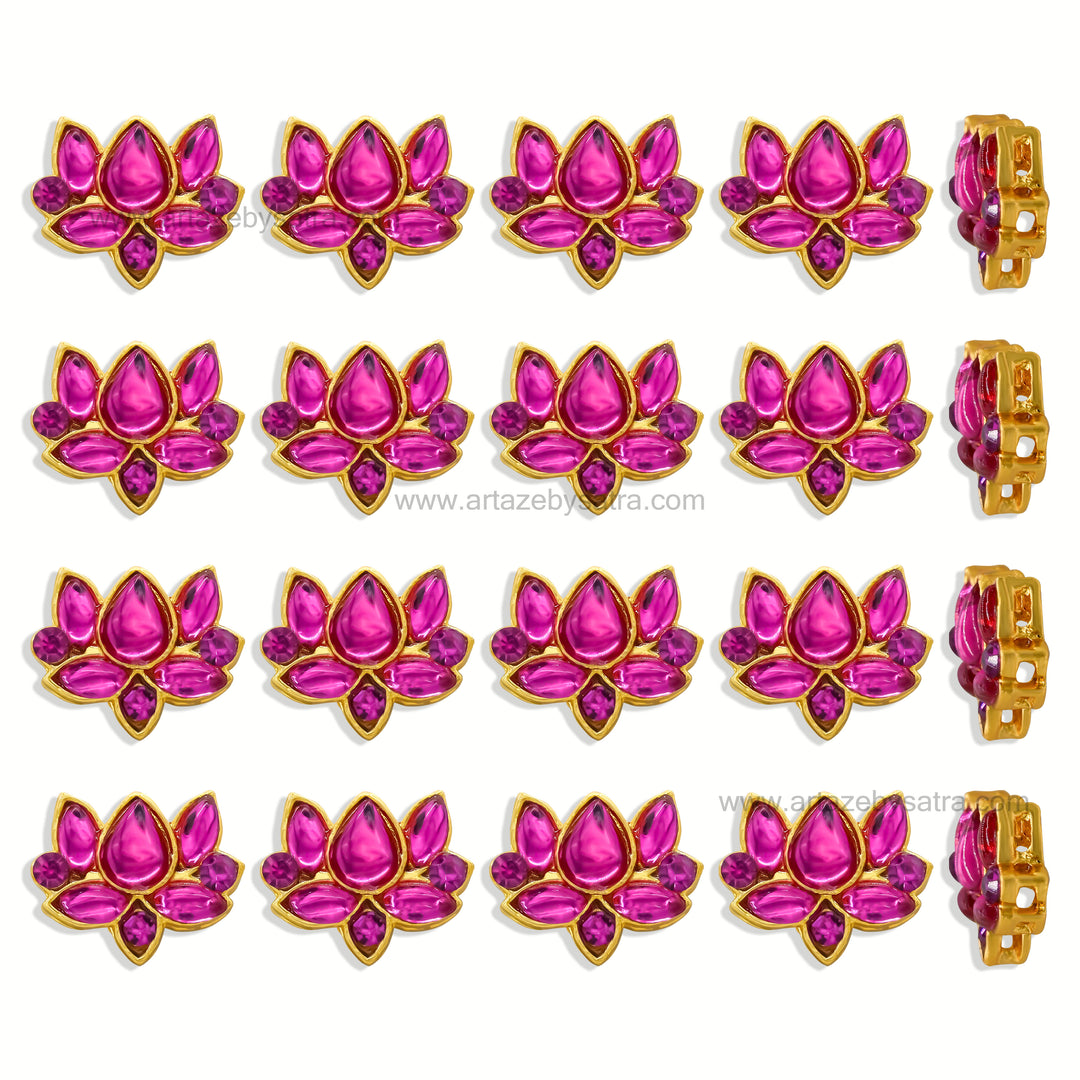 Meenakari Kundan Beads | Size : 15mm | Qty : 12pcs | MK48