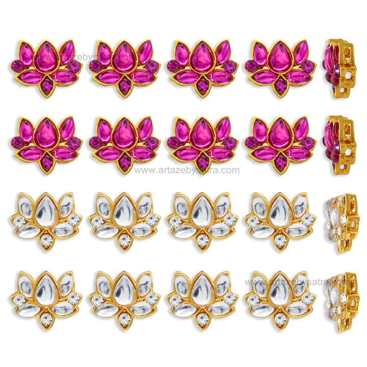 Meenakari Kundan Beads | Size : 15mm | Qty : 12pcs | MK48