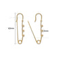 Safety Brooches Pins with 3 Loops | Size : 60mm | Qty : 6pcs | BP17
