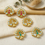 Meenakari Kundan Beads | Size : 25mm | Qty : 12pcs | MKB112