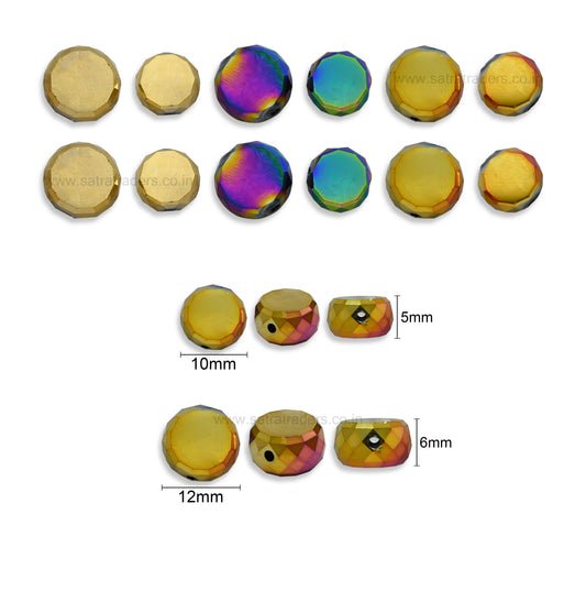 Round Elegant Glass Beads | Size : 10mm | Qty : 1 line-approx 39pcs | GB27