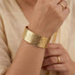 Elegant Textured Gold Finish Open Cuff Bracelet | Size : 57mm | Qty : 1pc | K108