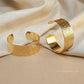 Elegant Textured Gold Finish Open Cuff Bracelet | Size : 57mm | Qty : 1pc | K108